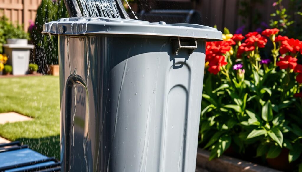 Wheelie bin cleaning