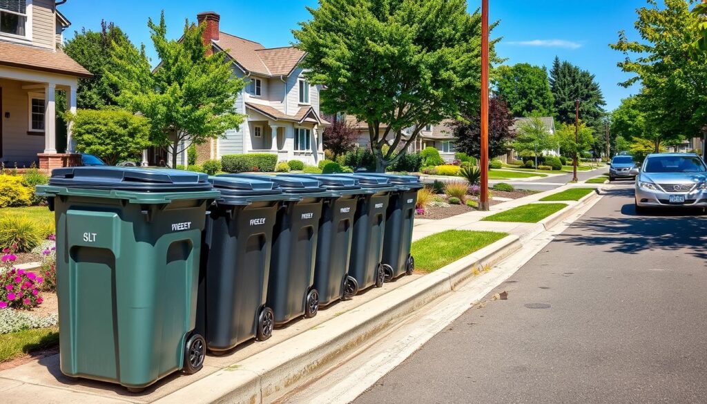 Wheelie bin placement