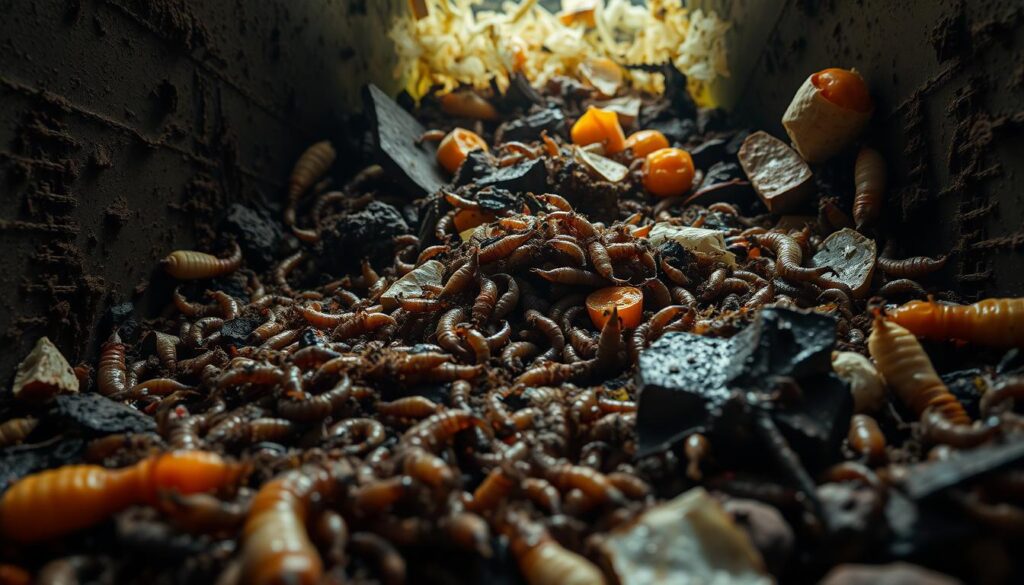 maggots in wheelie bin