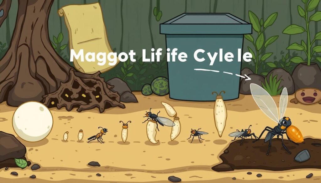 Maggot life cycle