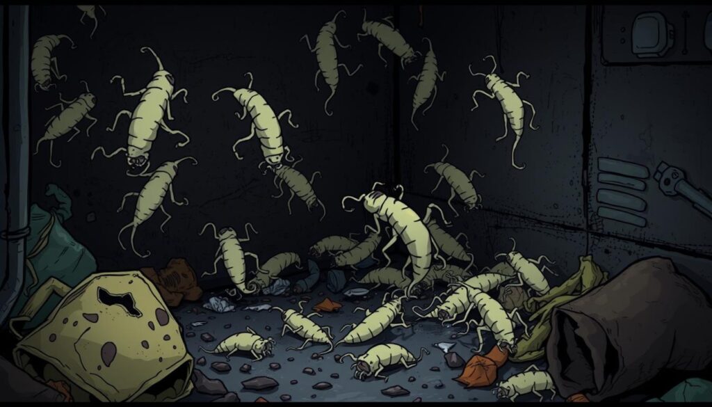 maggot infestation