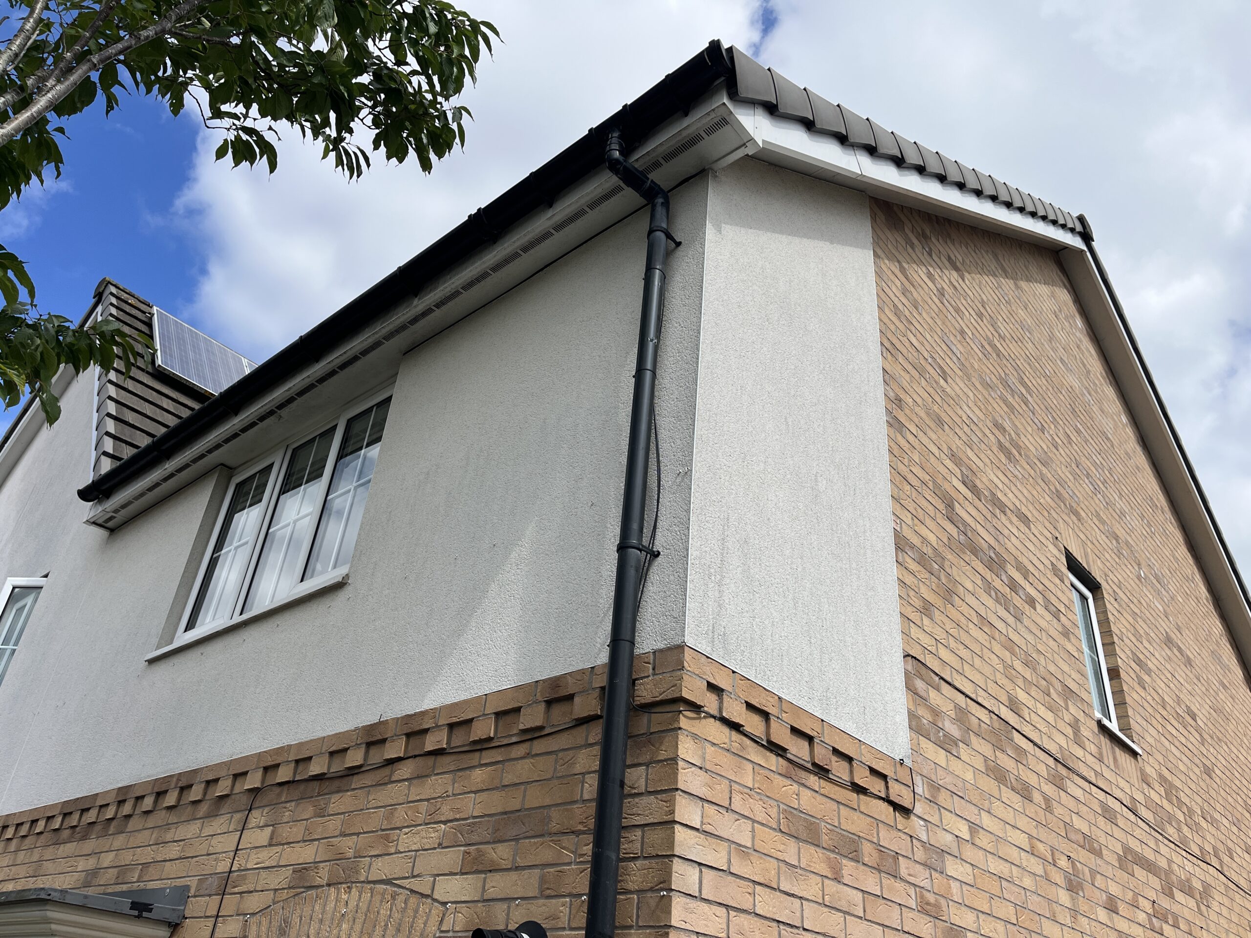 Before photo of soffit cleaning in Orford Warrington