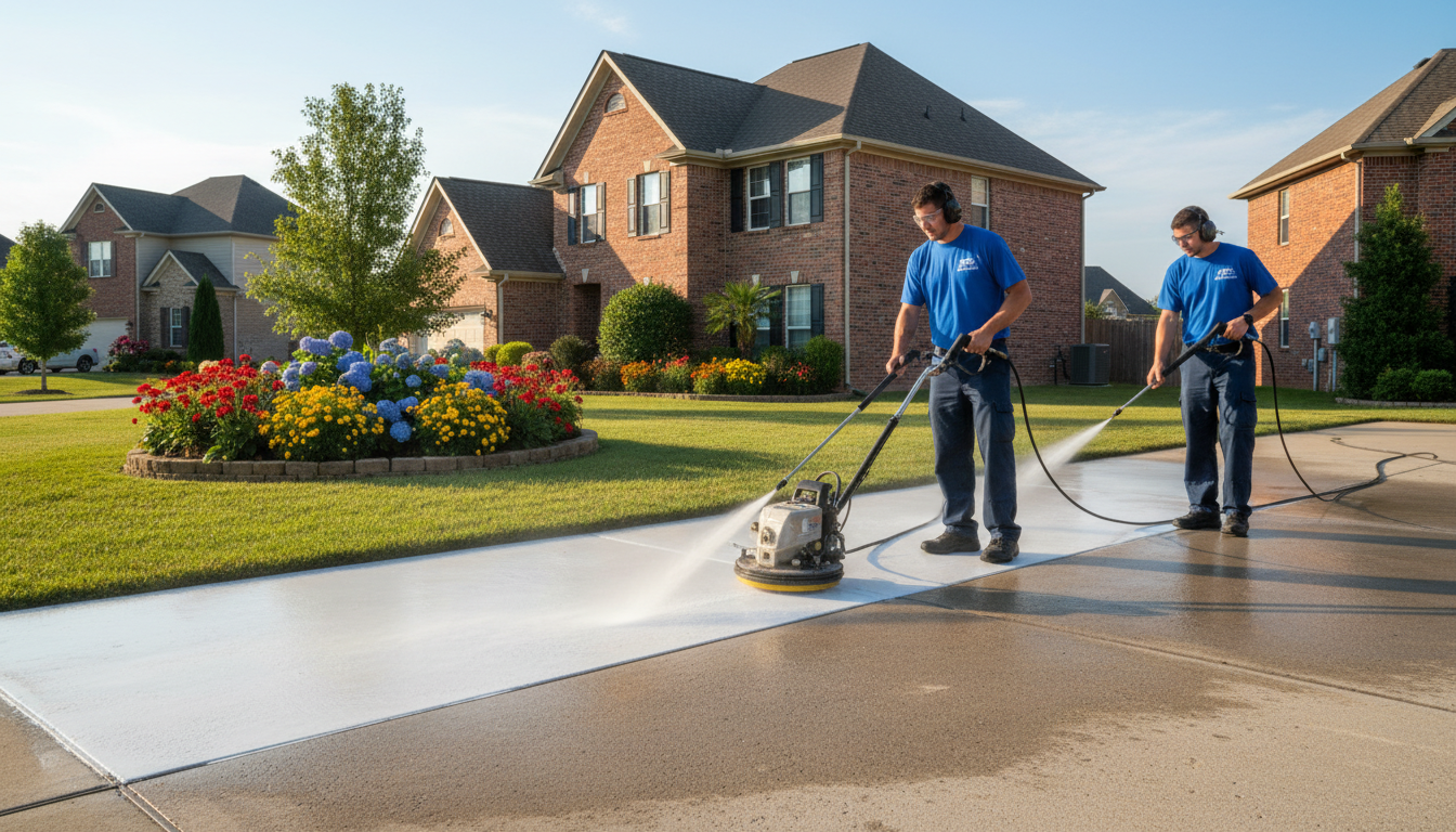 View of Driveway Cleaning Service St. Johns